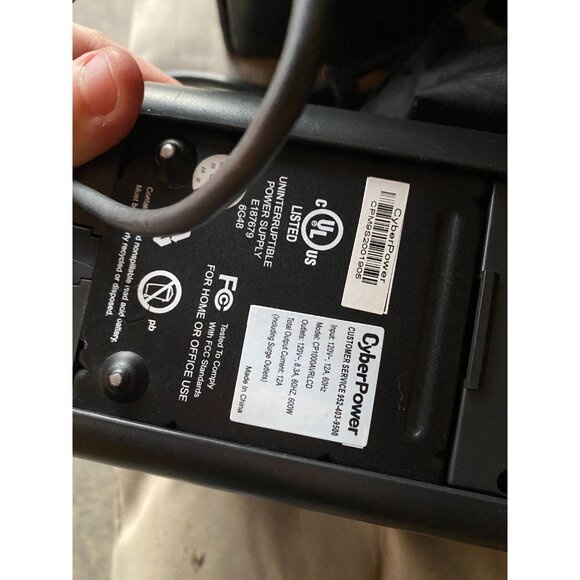 CyberPower CP1000AVRLCD UPS Battery Back Up Surge Protector w/ Batteries, WORKS - Picture 3 of 6